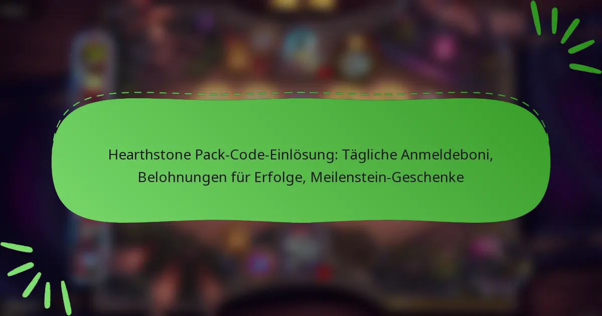 Hearthstone Pack-Code-Einlösung: Tägliche Anmeldeboni, Belohnungen für Erfolge, Meilenstein-Geschenke